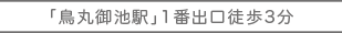 「烏丸御池」駅2番出口すぐ